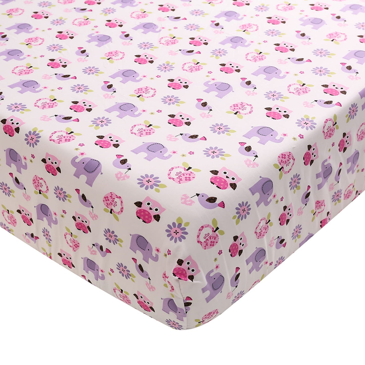 Lavender Love 5-Piece Baby Crib Bedding Set 100% Cotton Comfort Collection