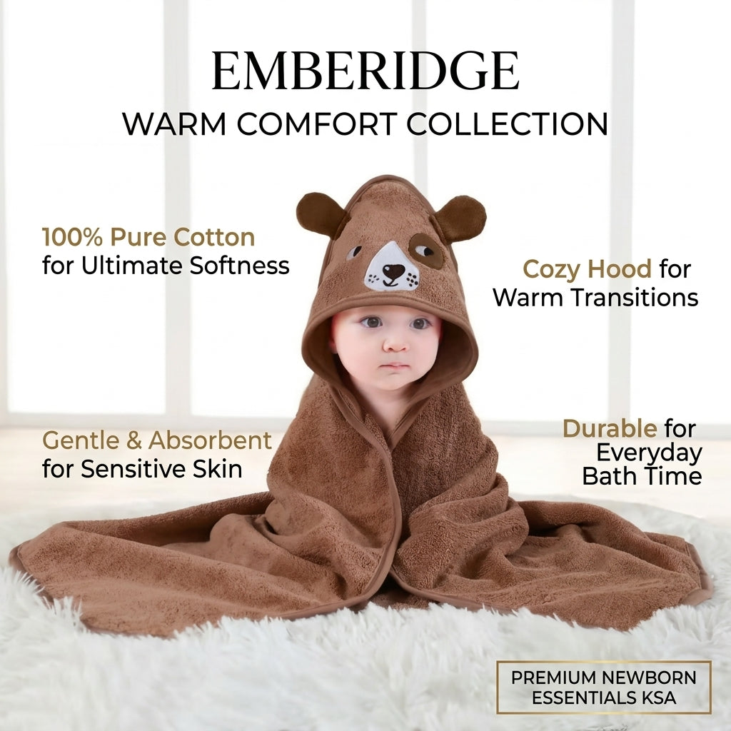 Warm Comfort 100% Cotton Hooded Baby Towel
