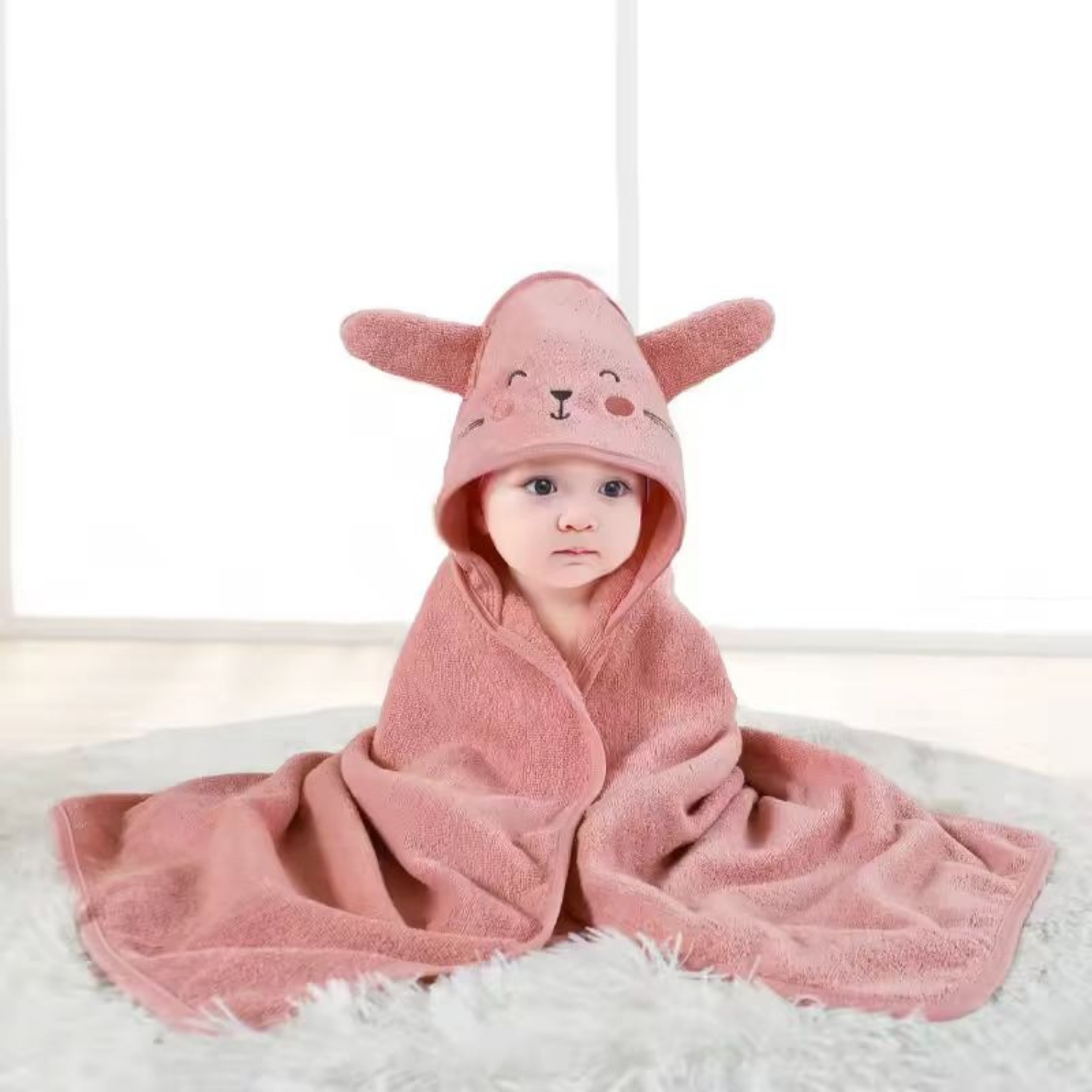 Bear 100% Cotton Hooded Baby Towel | Warm Comfort Collection
