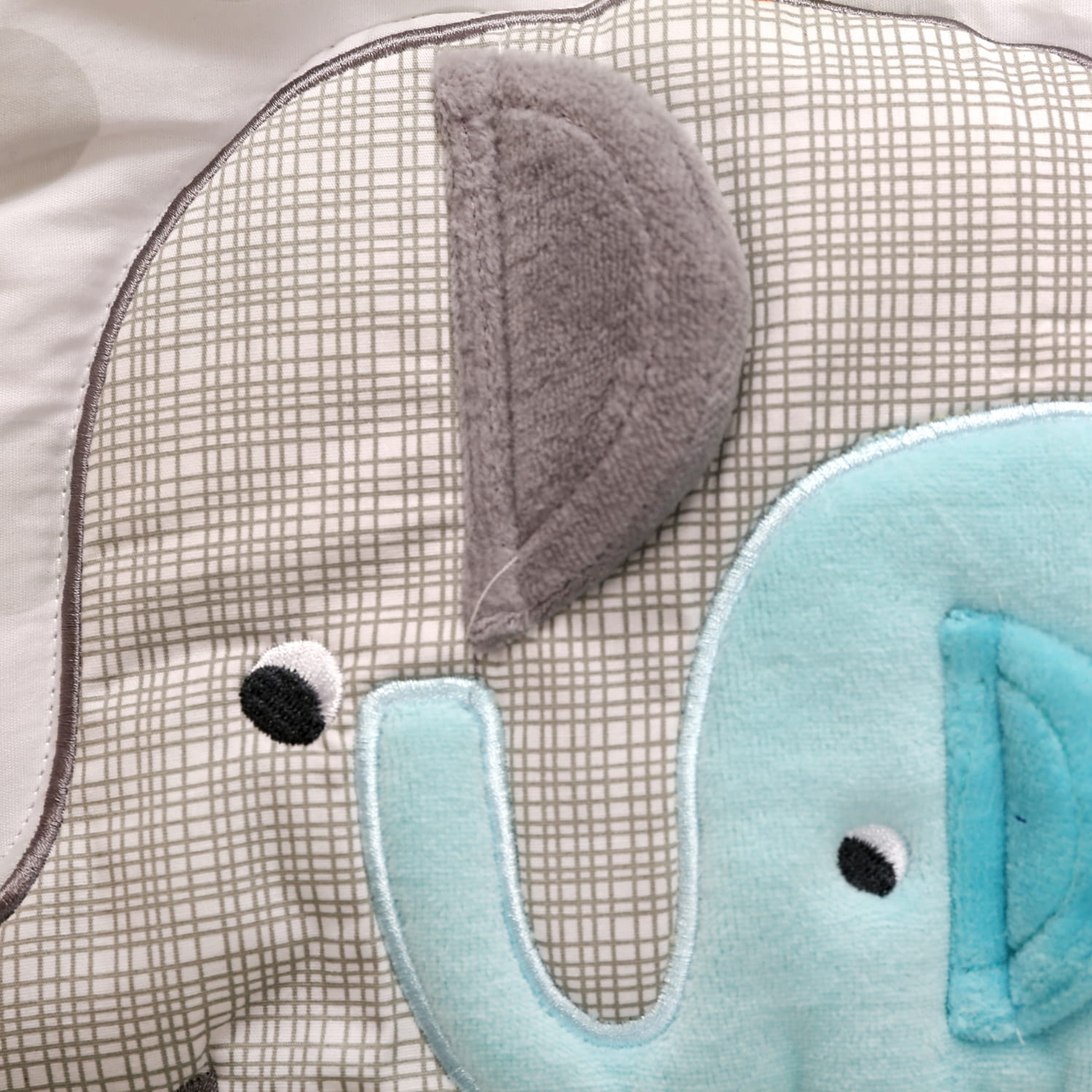 Elephant Family 5-Piece Baby Crib Bedding Set Gentle Dreams Cotton Collection