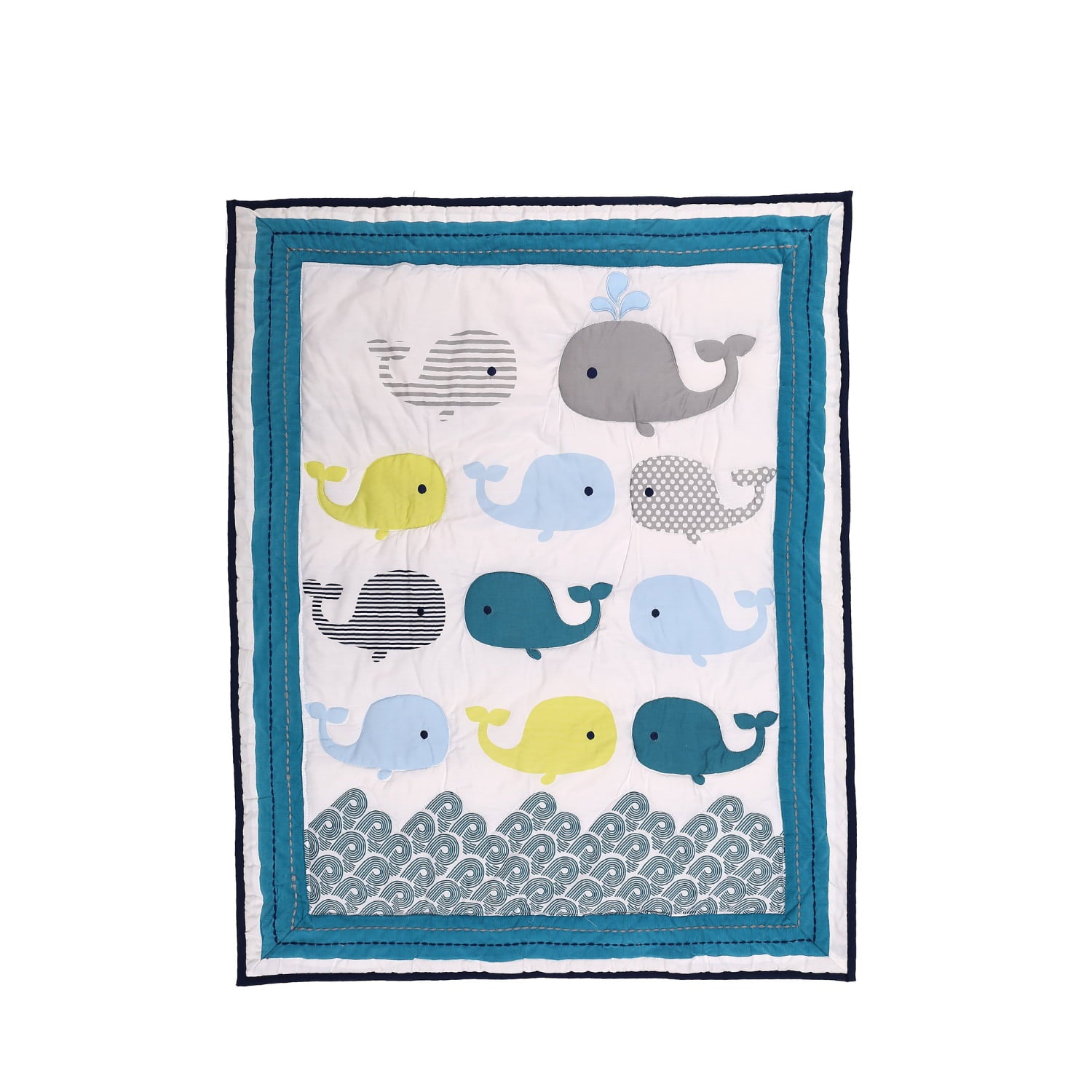 Blue Whale 5-Piece Baby Crib Bedding Set | 100% Cotton Comfort Collection