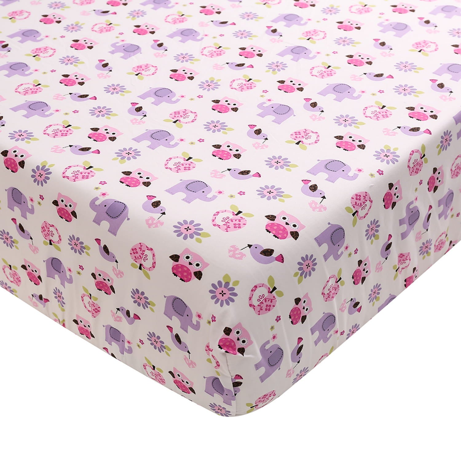 Lavender Love 5-Piece Baby Crib Bedding Set 100% Cotton Comfort Collection