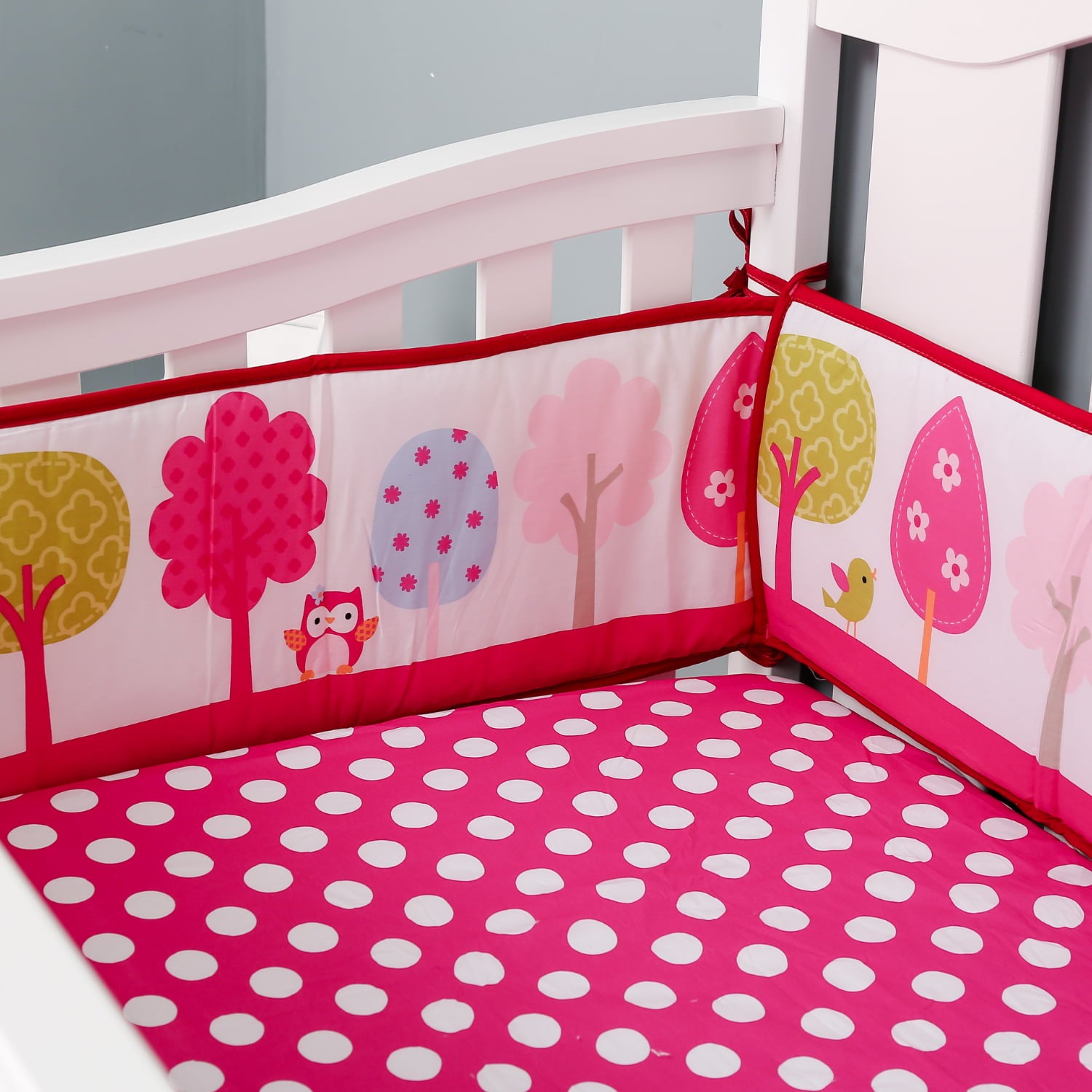 Pink Hot Air Balloon 5-Piece Baby Crib Bedding Set | 100% Cotton Comfort Collection