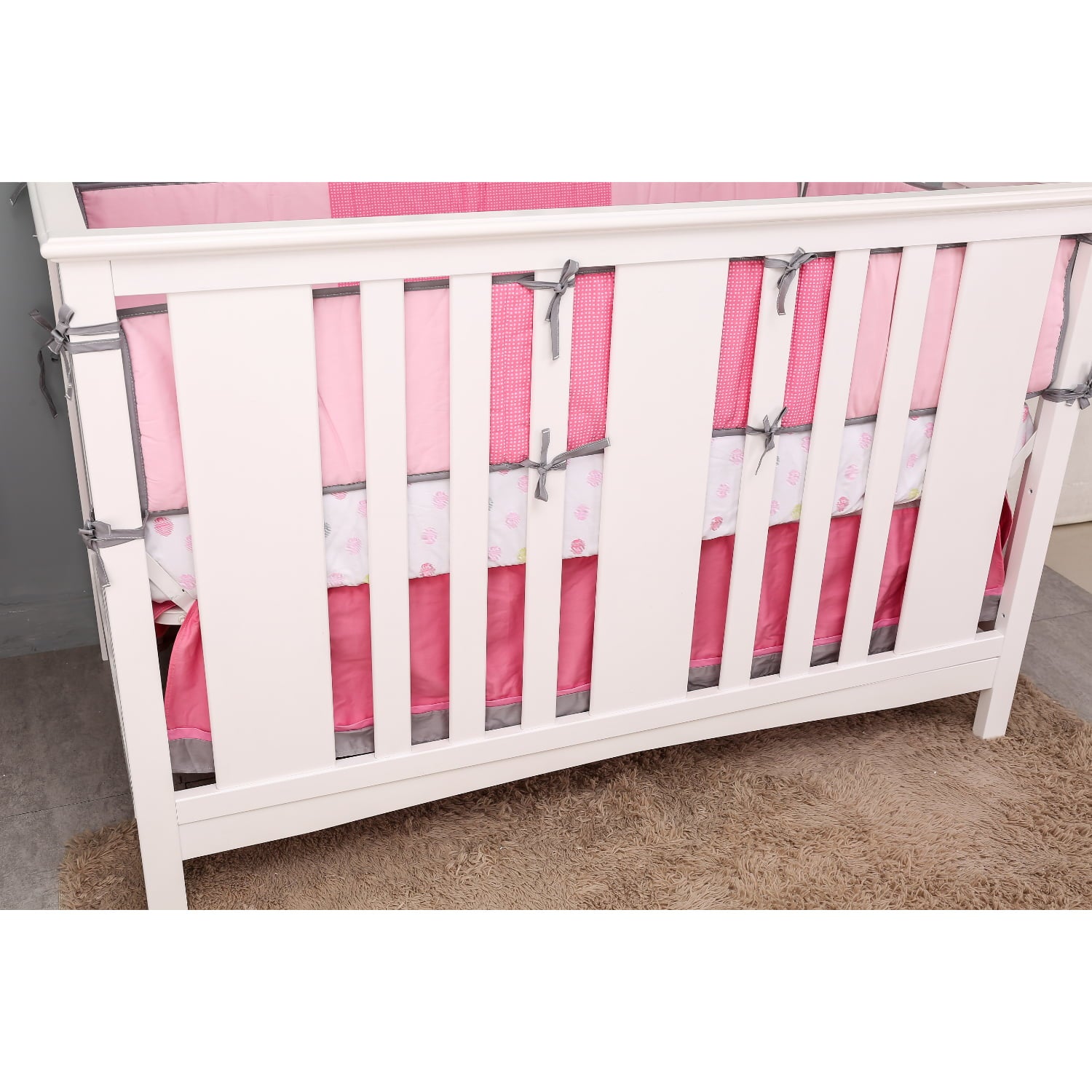 Pink Safari 5-Piece Baby Crib Bedding Set | 100% Cotton Comfort Collection