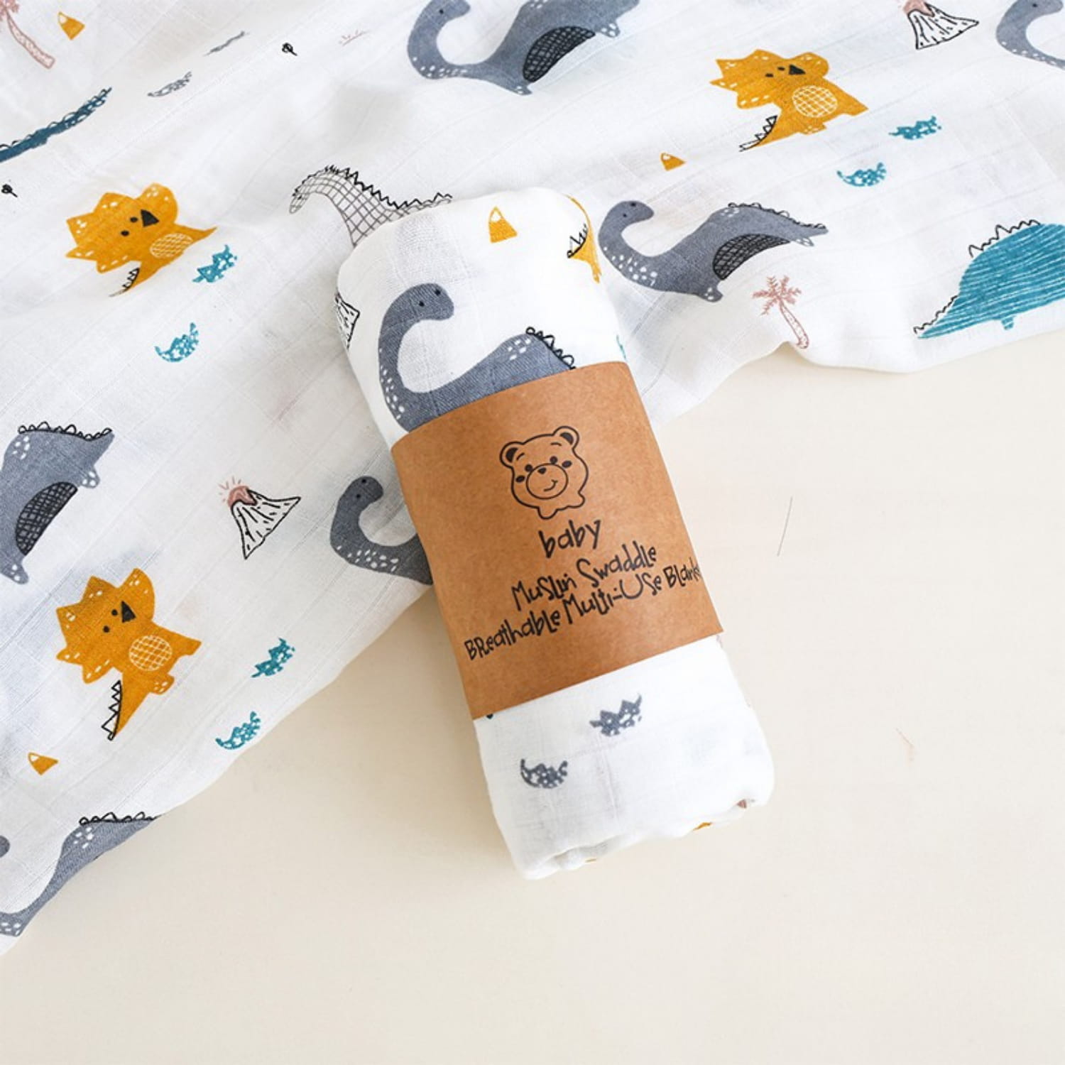 Dino Dreams Muslin Cotton Swaddle Sea Life Comfort Collection (110x120cm)