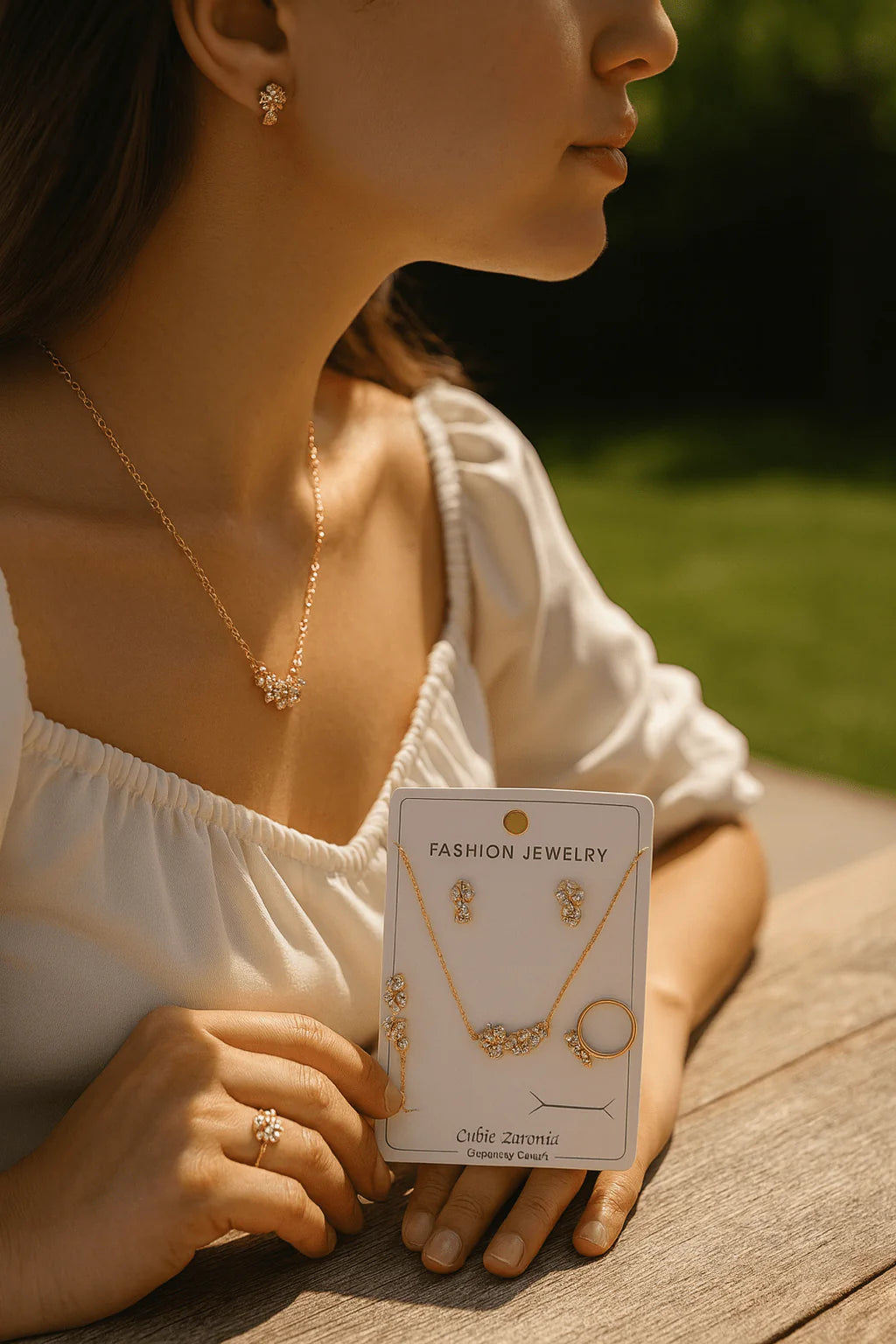 Clover Cubic Zirconia Jewelry Set - Sparkling CZ Collection