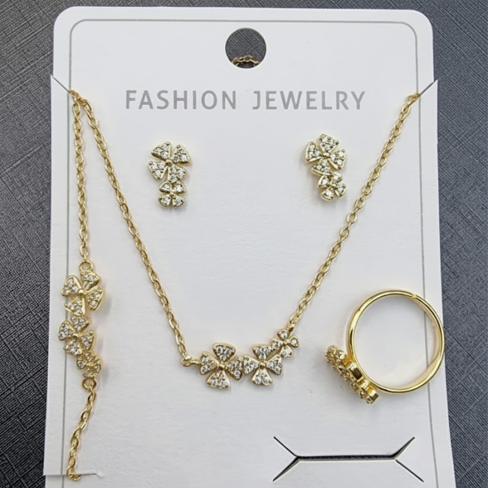 Clover Cubic Zirconia Jewelry Set - Sparkling CZ Collection