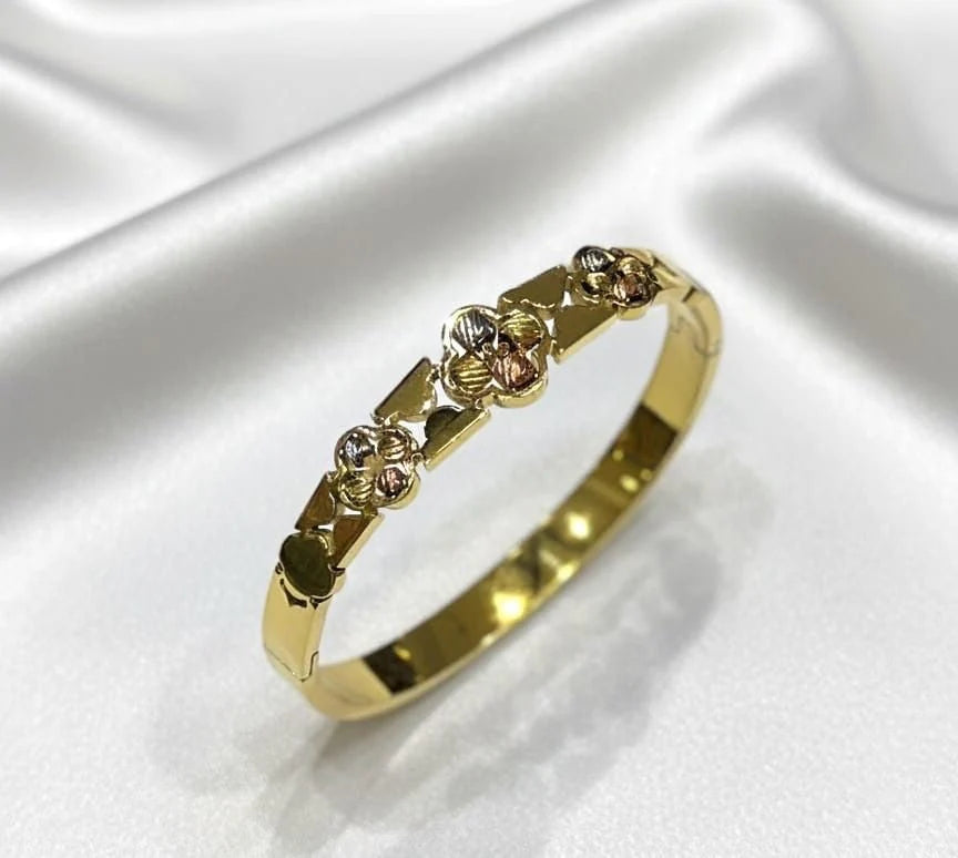 Ice Emerald Cut Bangle - Elegant Cuff Bracelet