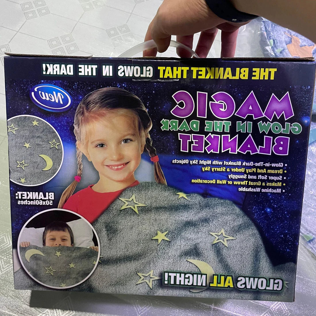 Magic Glow in the Dark Blanket for Kids | Fun Bedroom Decor