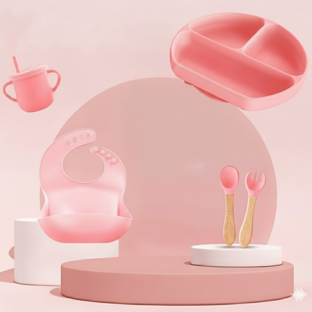 Silicone Baby Cutlery Set - Soft Training Spoons & Forks