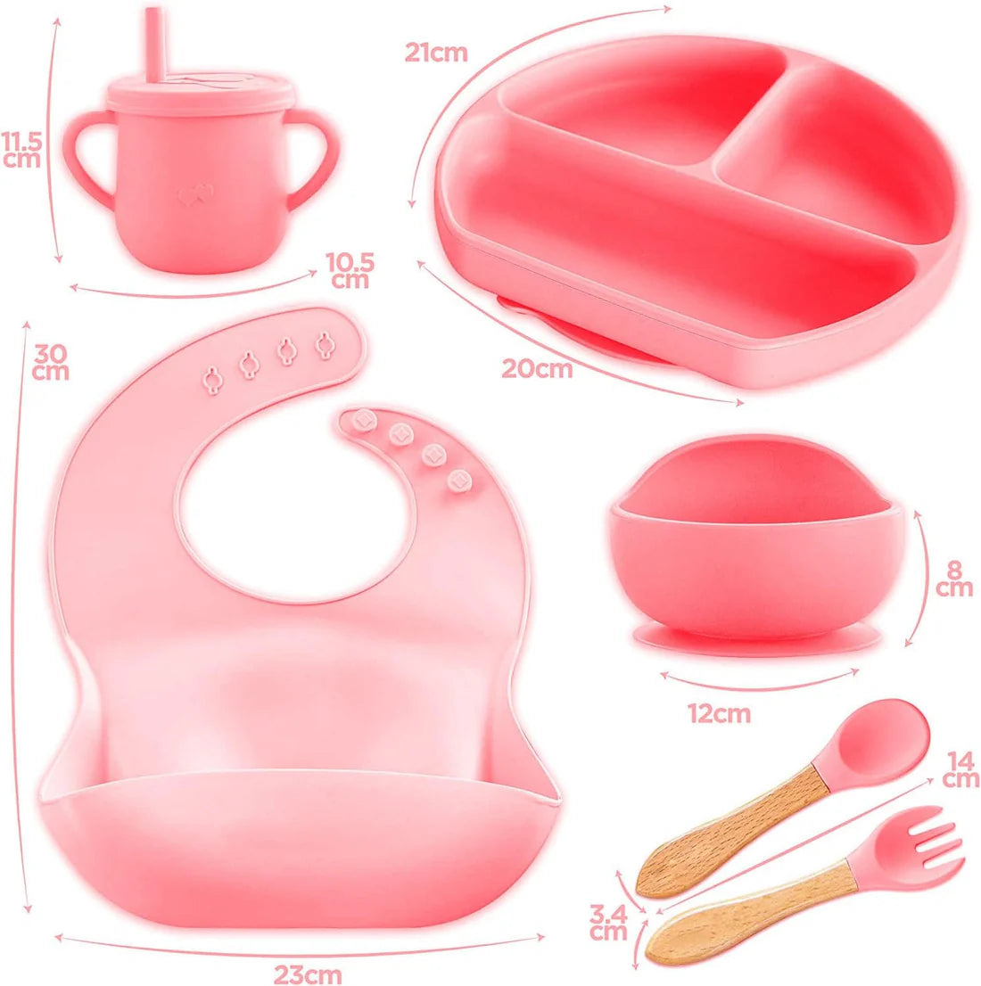 Silicone Baby Cutlery Set - Soft Training Spoons & Forks
