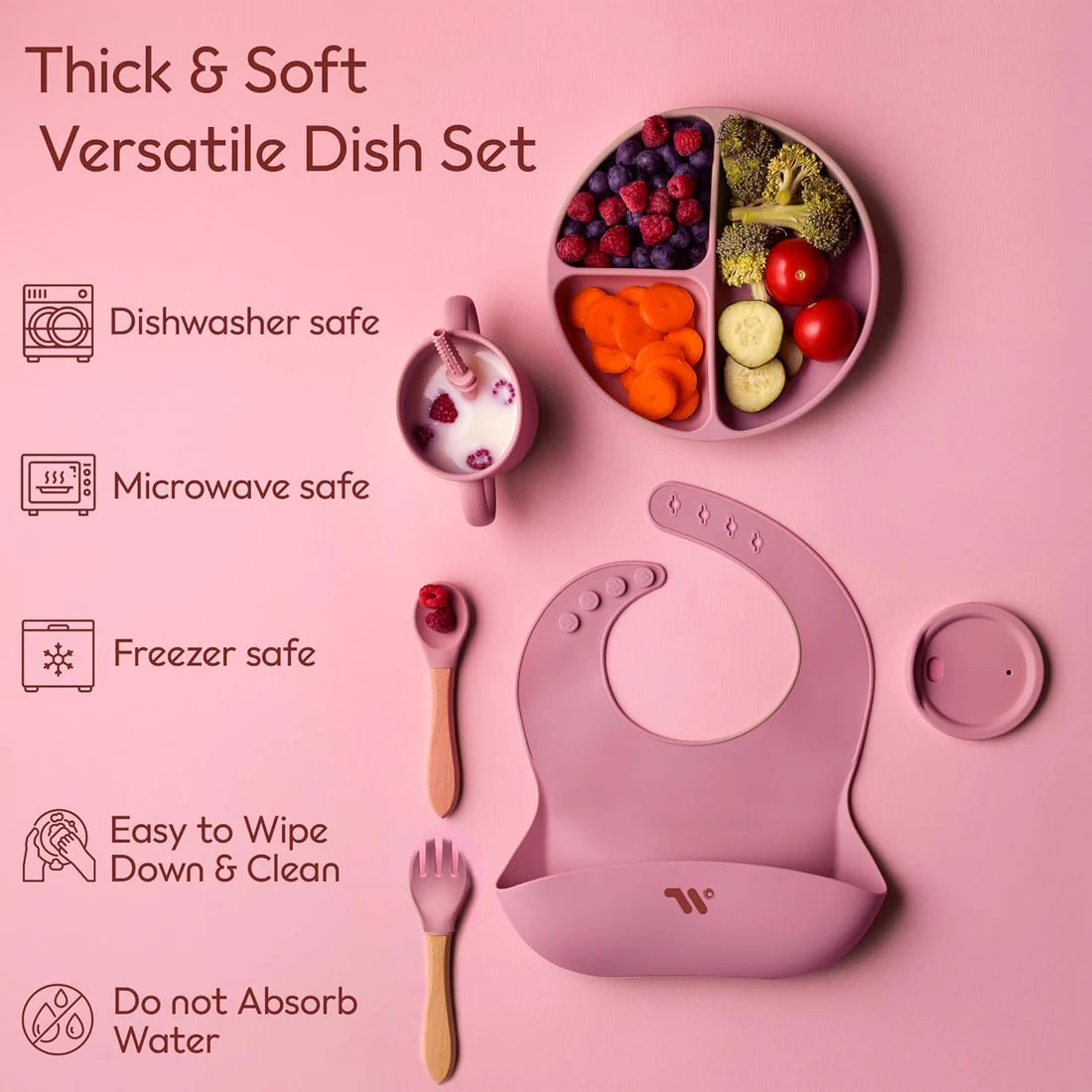 Silicone Baby Cutlery Set - Soft Training Spoons & Forks
