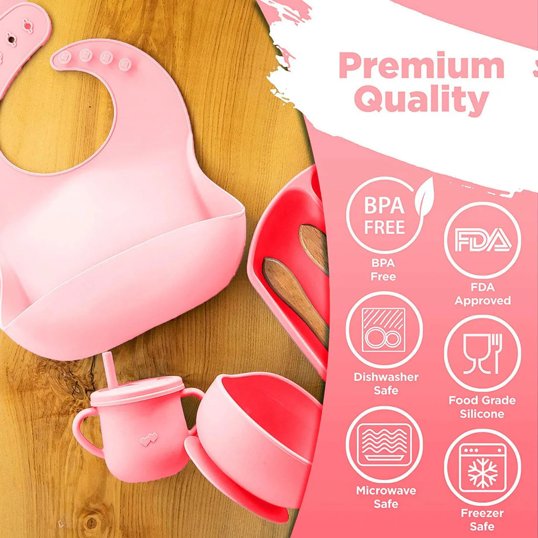 Silicone Baby Cutlery Set - Soft Training Spoons & Forks