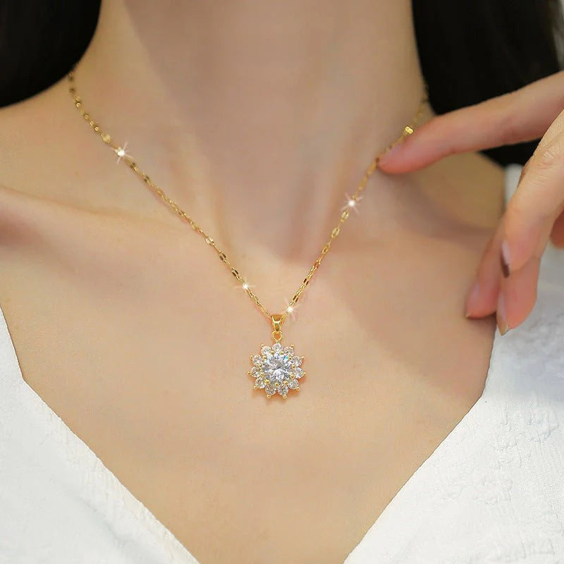 Sunflower Necklace for Women - Fashion Jewelry